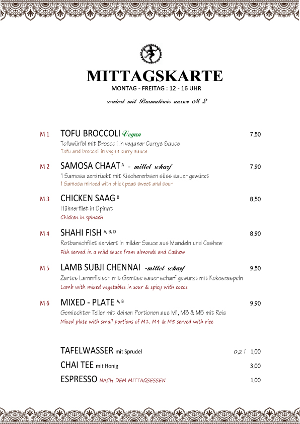 Aapka Indian Restaurant Berlin — authentische indische Küche