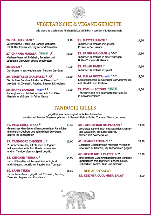 Vegetarische Gerichte – Dal, Channa Masala